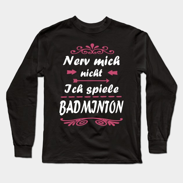 Badminton Mädchen Federball Frauen Doppel Long Sleeve T-Shirt by FindYourFavouriteDesign